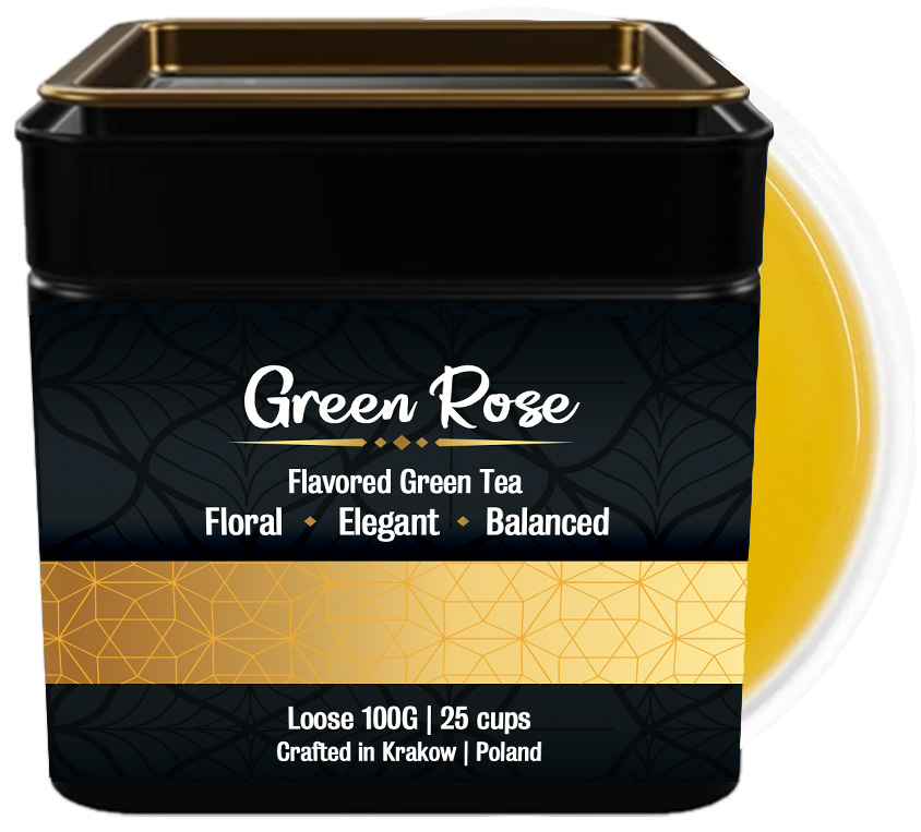 Zanurz się w świecie wyrafinowanych aromatów z Green Rose Leo Tea – ekskluzywną kompozycją najwyższej jakości zielonej herbaty liściastej wzbogaconą o naturalny aromat róży (6%). Ta delikatna mieszanka łączy w sobie kwiat hibiskusa (5%) i prawdziwe płatki róży (3%), tworząc harmonijną całość o niepowtarzalnym, kwiatowym charakterze.
Metalowa puszka nie tylko chroni delikatne liście herbaty, ale także stanowi elegancki dodatek do Twojej kolekcji. Szczelne zamknięcie gwarantuje zachowanie świeżości i intensywności aromatów przez długi czas, a stylowe opakowanie czyni z tej herbaty idealny prezent dla wymagających miłośników herbaty.